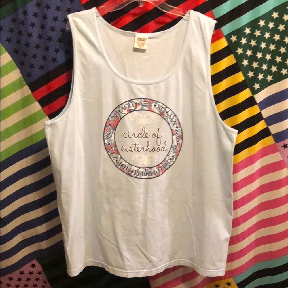 Light Blue Comfort Colors Sorority Tank Top!